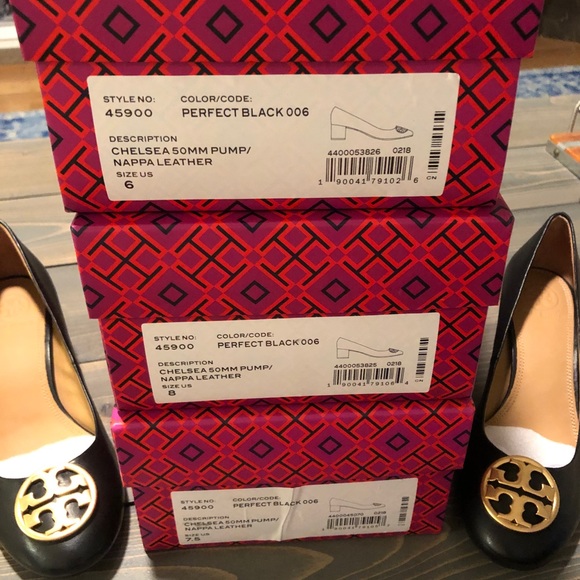 🎉HP🎉 NWT Tory Burch Chelsea 50MM Black Pump - Picture 3 of 8